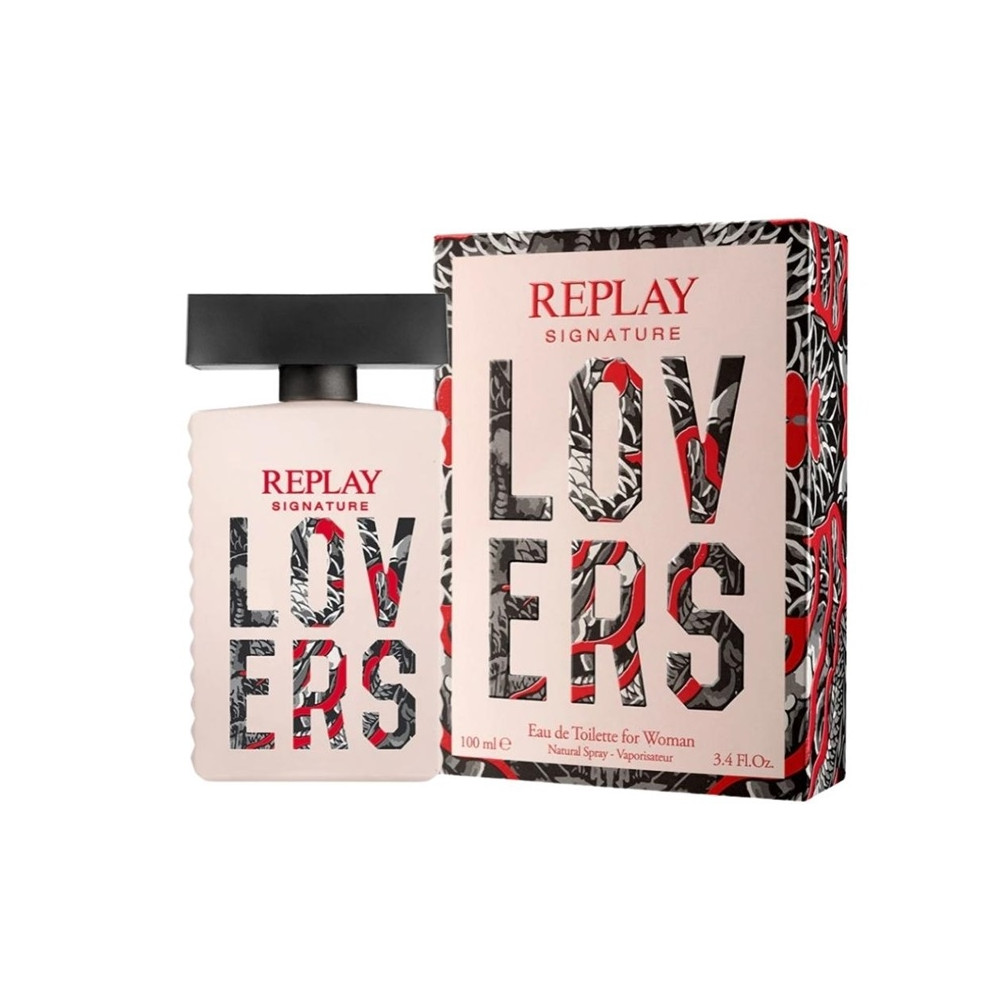 Produktbild för Giftset Replay Signature Lovers Woman Edt 100ml + Pochette