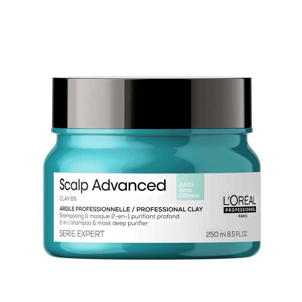 Produktbild för LOreal Professionnel Serie Expert Scalp Advanced Anti-Oiliness 2-in-1 Deep Purifier Clay Mask 250ml
