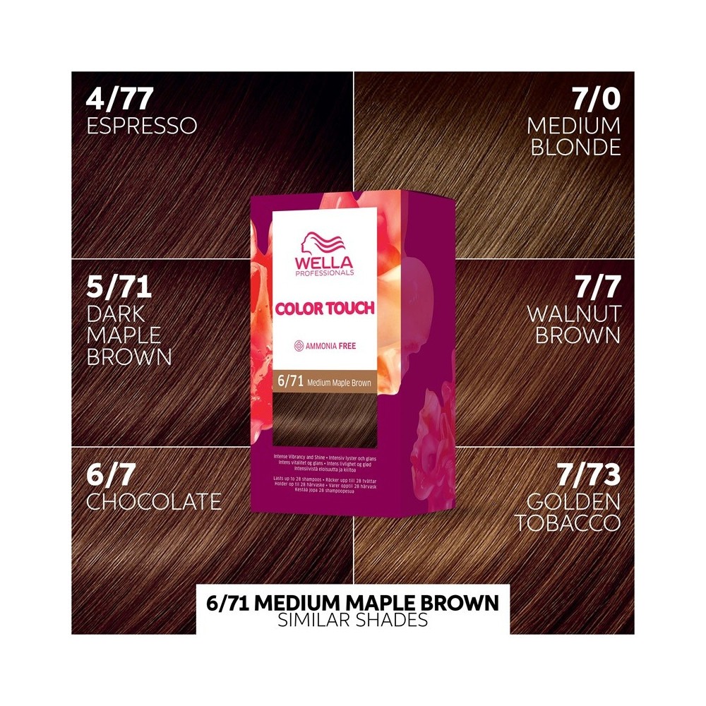 Produktbild för Wella Color Touch Deep Browns 6/71 Medium Maple Brown