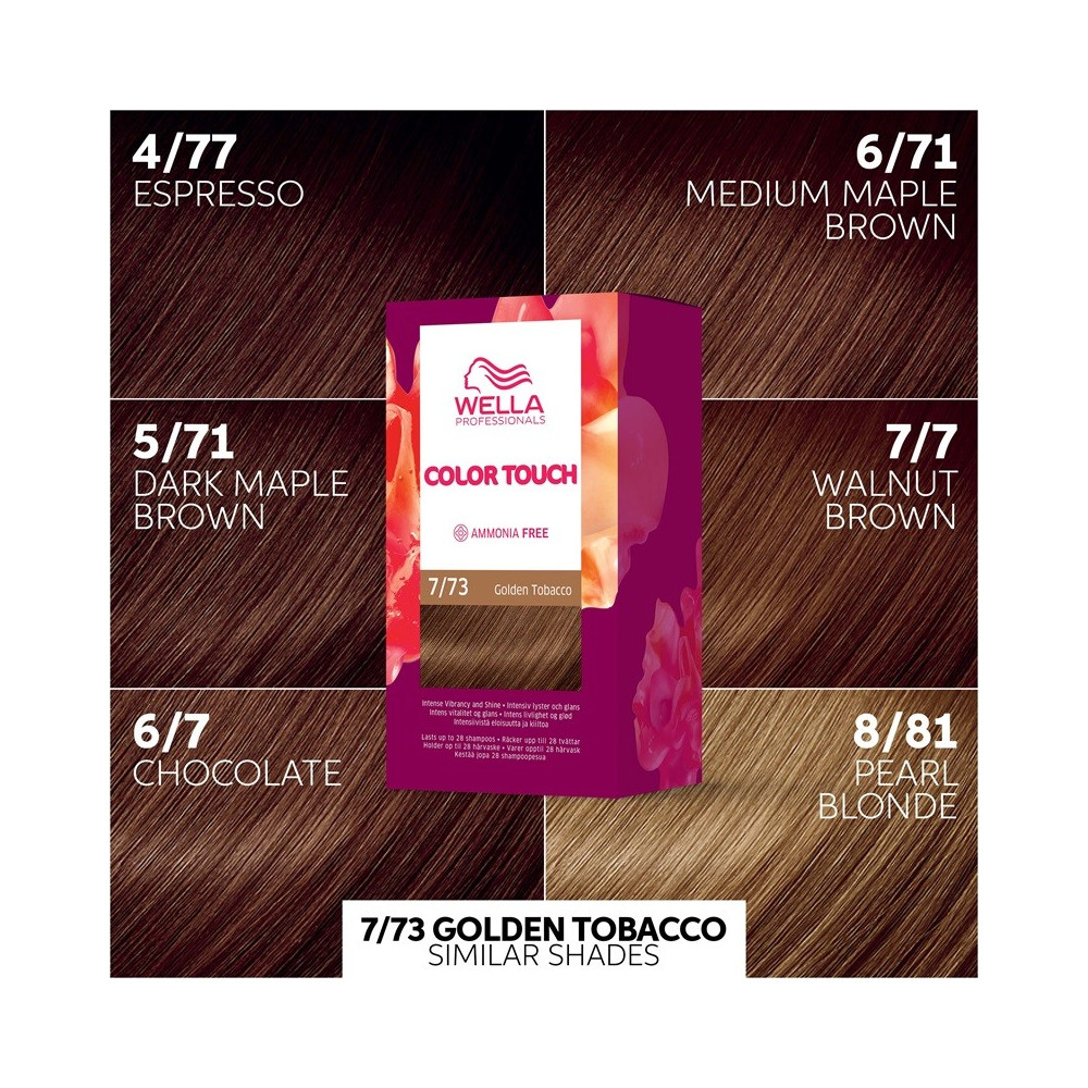 Produktbild för Wella Color Touch Deep Browns 7/73 Golden Tobacco