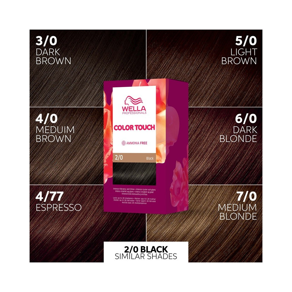 Produktbild för Wella Color Touch Pure Naturals 2/0 Black