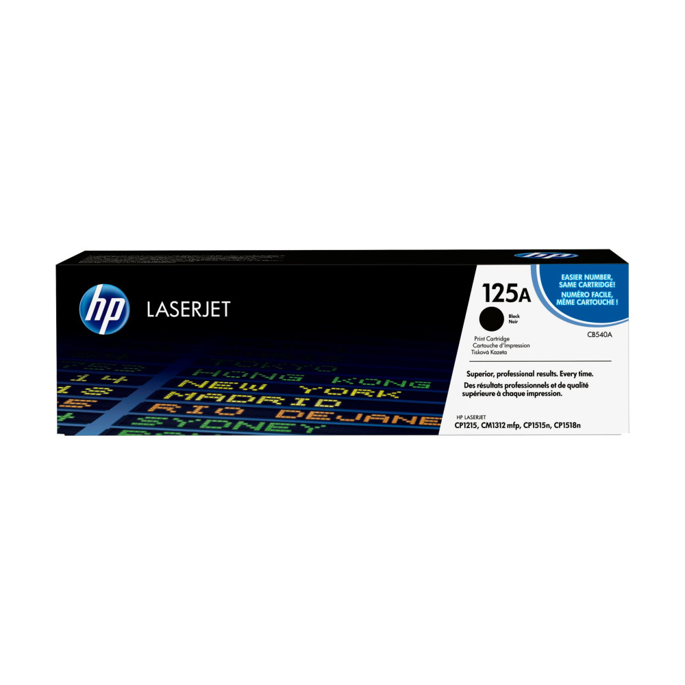 Produktbild för HP 125A - svart - original - LaserJet - tonerkassett (CB540A)