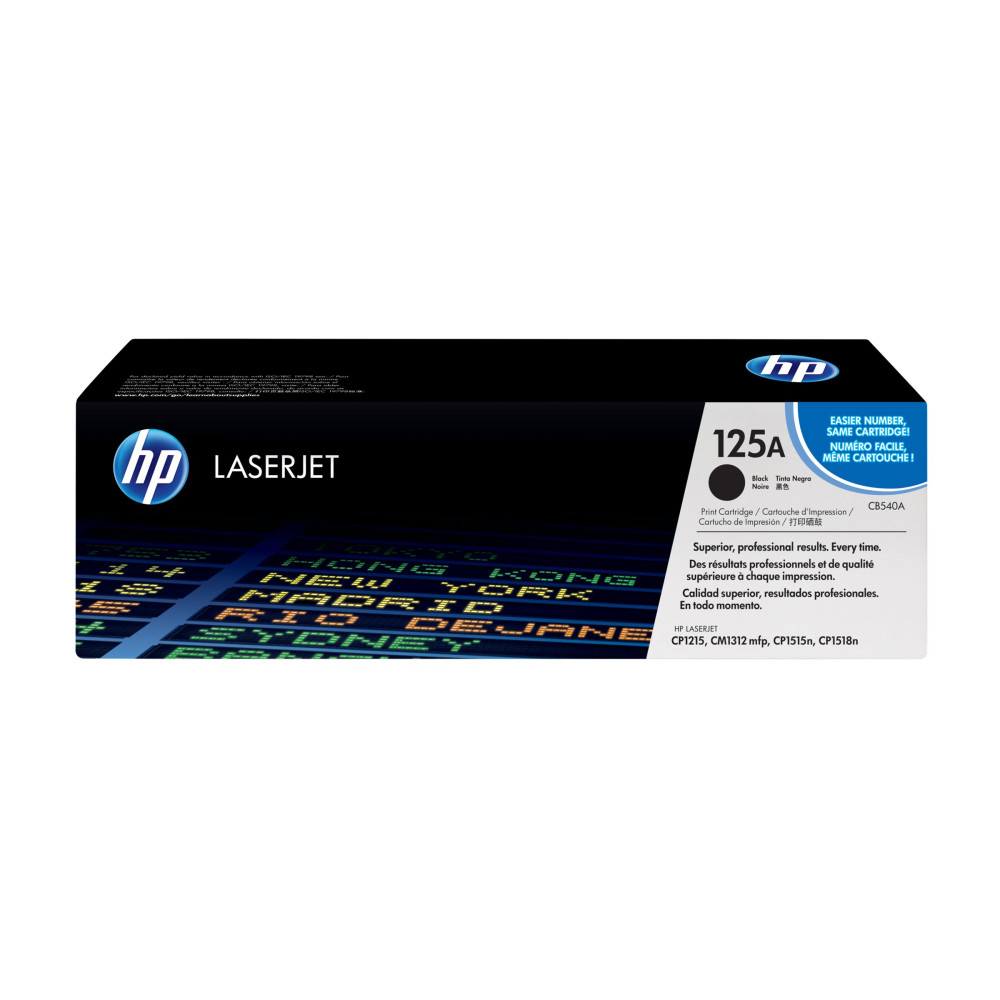 Produktbild för HP 125A - svart - original - LaserJet - tonerkassett (CB540A)