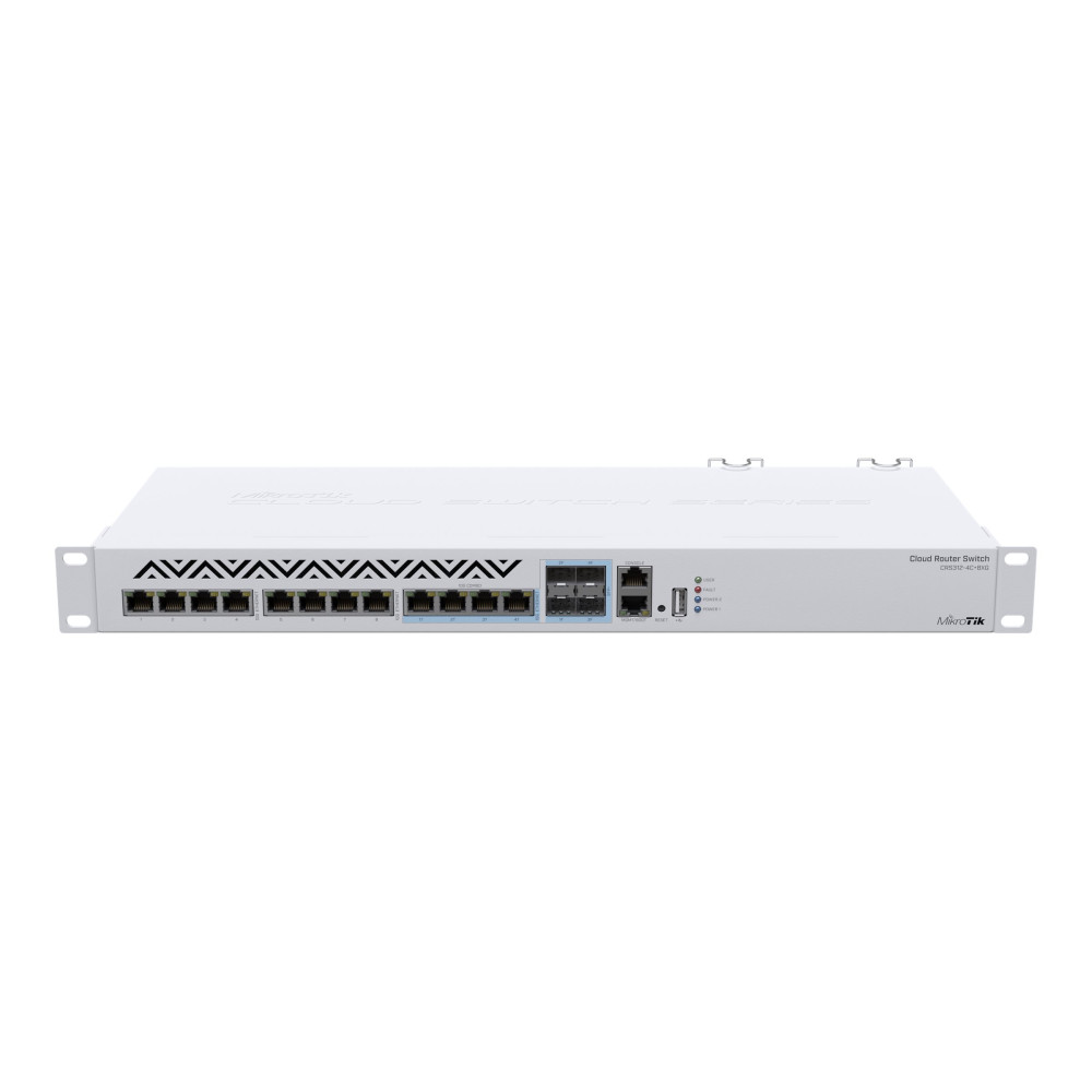 Produktbild för MikroTik Cloud Router Switch CRS312-4C+8XG-RM - switch - 12 portar - Administrerad - rackmonterbar