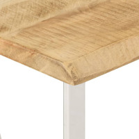 Produktbild för Avlastningsbord med levande kant 105x33x76 cm massivt mangoträ