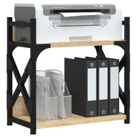 Produktbild för Skrivarställ 2 hyllor sonoma-ek 40x20x40 cm konstruerat trä