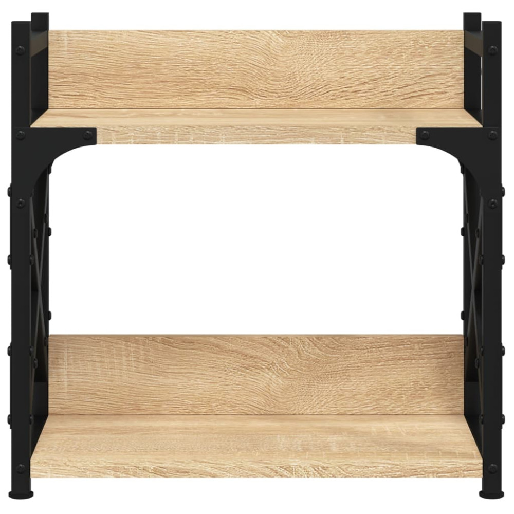 Produktbild för Skrivarställ 2 hyllor sonoma-ek 40x20x40 cm konstruerat trä