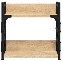Produktbild för Skrivarställ 2 hyllor sonoma-ek 40x20x40 cm konstruerat trä