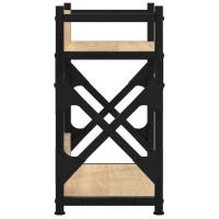 Produktbild för Skrivarställ 2 hyllor sonoma-ek 40x20x40 cm konstruerat trä