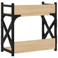 Produktbild för Skrivarställ 2 hyllor sonoma-ek 40x20x40 cm konstruerat trä