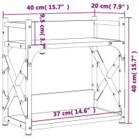 Produktbild för Skrivarställ 2 hyllor sonoma-ek 40x20x40 cm konstruerat trä