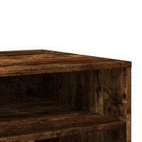 Produktbild för Skrivarställ med hjul rökfärgad ek 60x50x67 cm