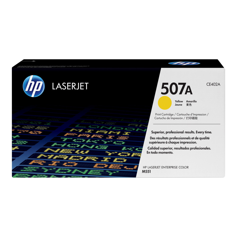 Produktbild för HP 507A - gul - original - LaserJet - tonerkassett (CE402A)