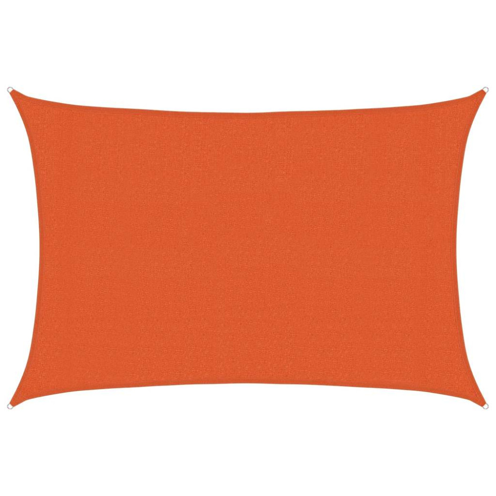 Produktbild för Solsegel 160 g/m² rektangulär orange 3x4,5 m HDPE