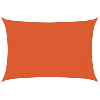 Produktbild för Solsegel 160 g/m² rektangulär orange 3x4,5 m HDPE