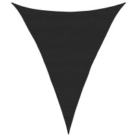 Produktbild för Solsegel 160 g/m² triangulär svart 5x7x7 m HDPE