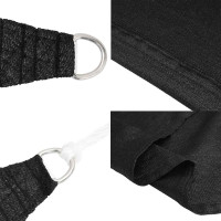 Produktbild för Solsegel 160 g/m² triangulär svart 5x7x7 m HDPE