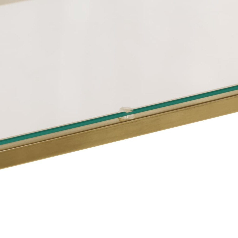 Produktbild för Konsolbord guld rostfritt stål och härdat glas