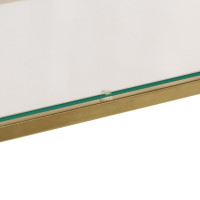 Produktbild för Konsolbord guld rostfritt stål och härdat glas