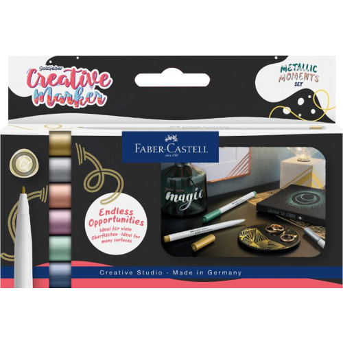 FABER-CASTELL Fiberpenna FABER CASTELL Metallics 6/fp