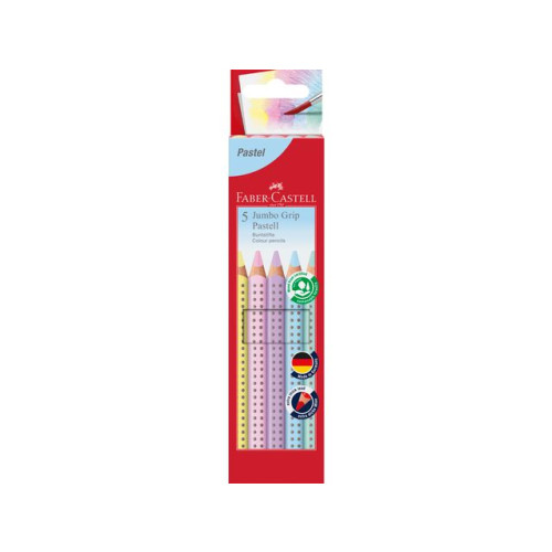 FABER-CASTELL Färgpenna FABER Jumbo Grip pastel 5/fp