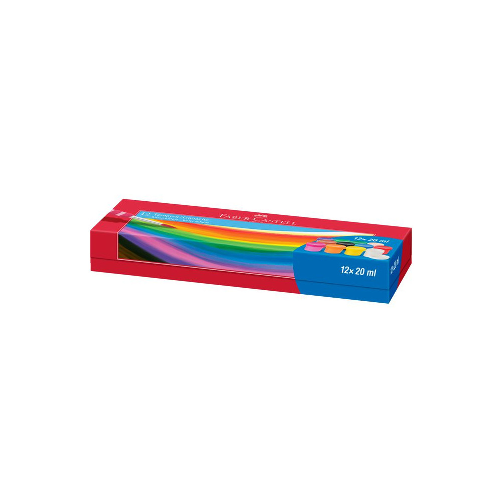 Produktbild för Temprafärg Gouach FABER 20ml x 12 färger
