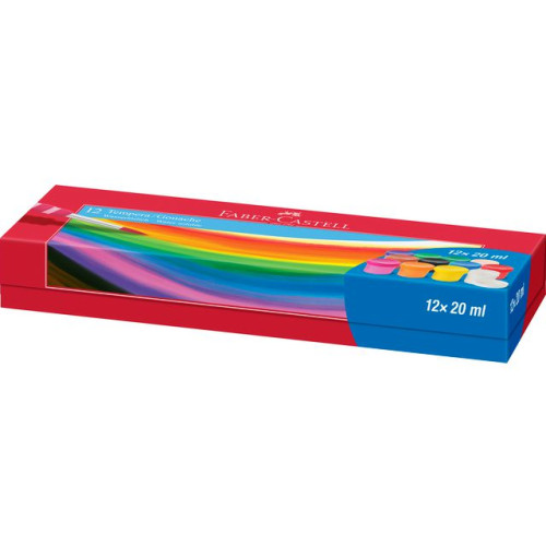 FABER-CASTELL Temprafärg Gouach FABER 20ml x 12 färger