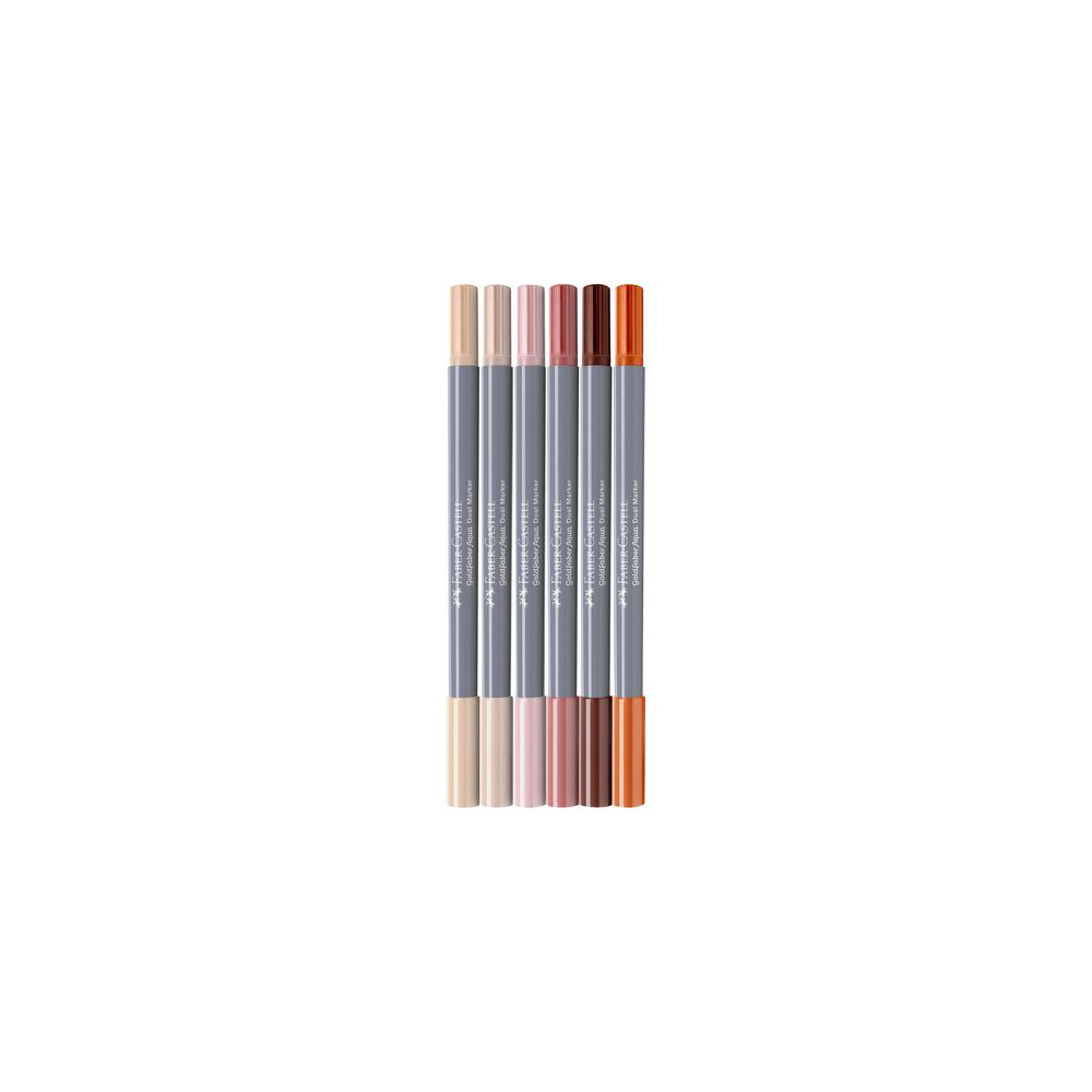 Produktbild för Fiberpenna Goldfaber Aqua Dual hud 6/fp