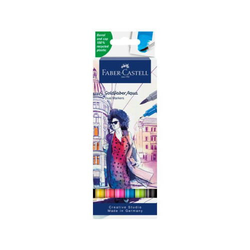 FABER-CASTELL Fiberpenna Goldfaber Aqua Dual 6/fp