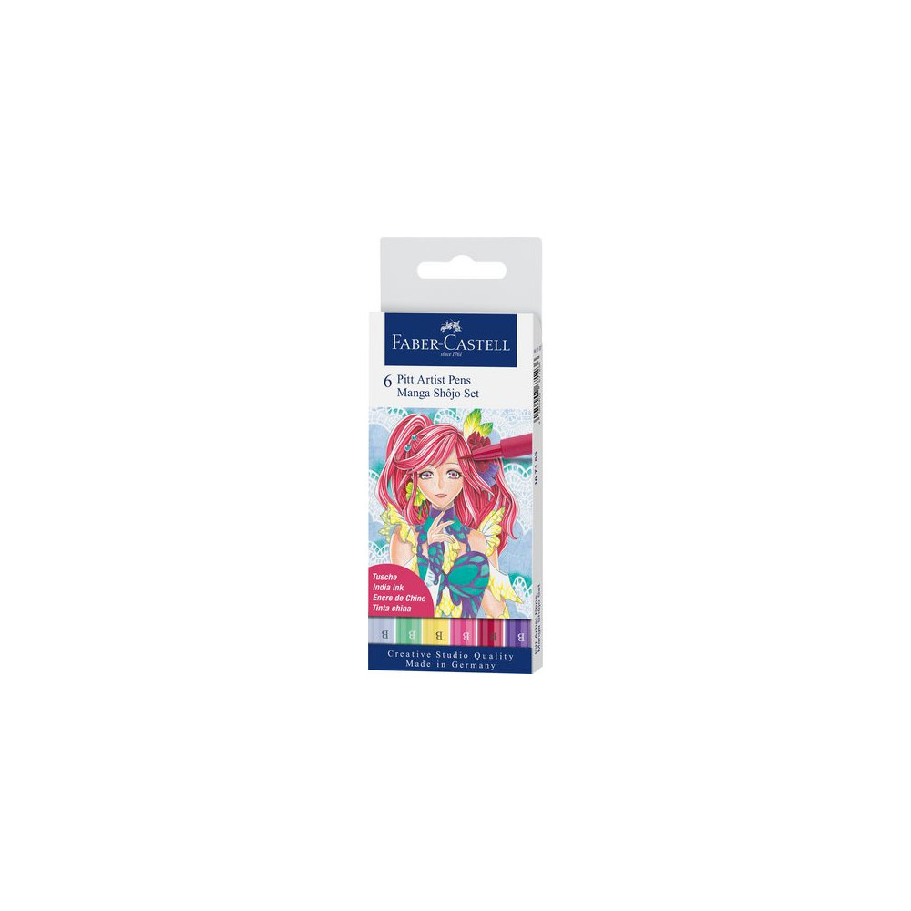 Produktbild för Fiberpenna Pitt Artist Brush Shôjo 6/fp
