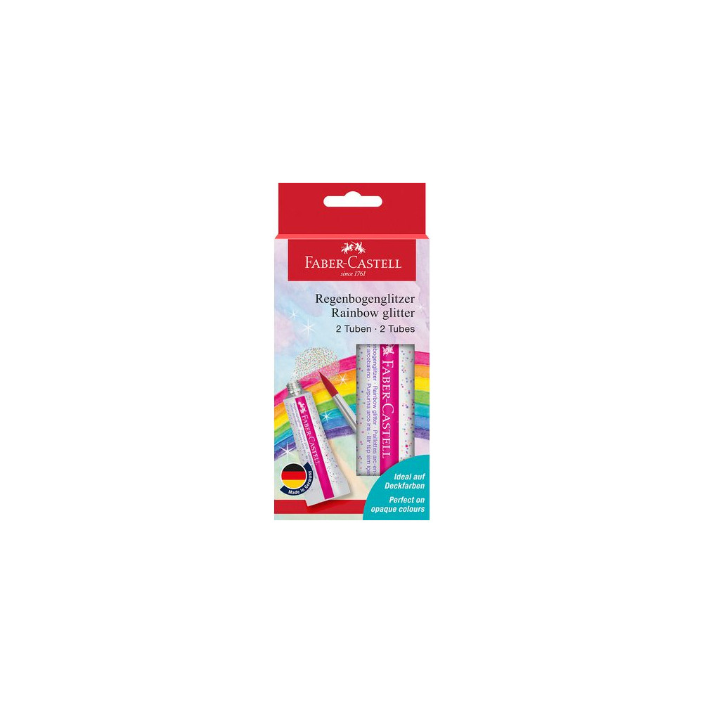 Produktbild för Glitterfärg FABER Rainbow 2 x12 ml