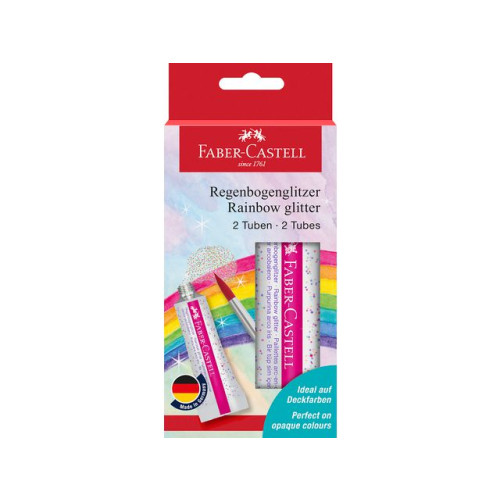 FABER-CASTELL Glitterfärg FABER Rainbow 2 x12 ml