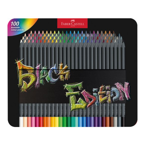 FABER-CASTELL Färgpenna Black Edition tunn 100/fp