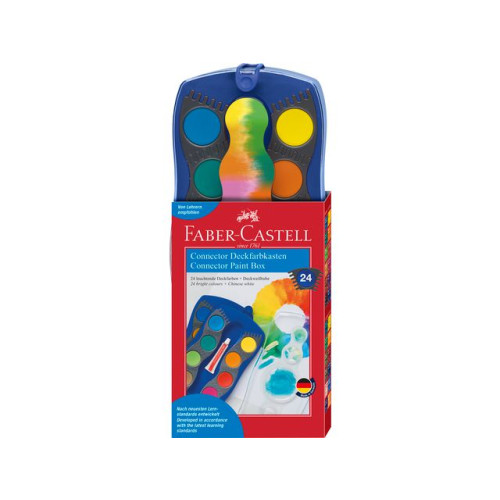 FABER-CASTELL Akvarellfärglåda Connector 25 färger