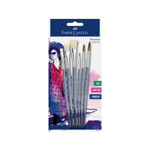 FABER-CASTELL Penslar FABER CASTELL runda o flat 6/fp