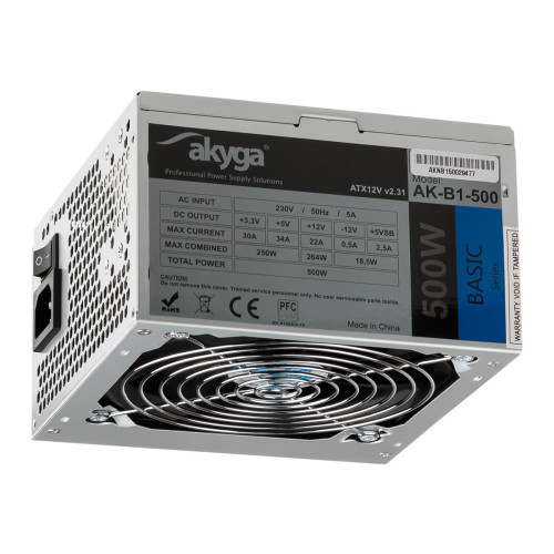 Akyga Akyga Basic Series AK-B1-500 - nätaggregat - 500 watt