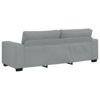 Produktbild för Soffgrupp med dynor 2 delar Ljusgrå tyg