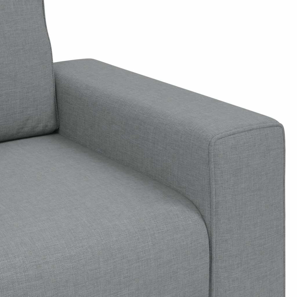 Produktbild för Soffgrupp med dynor 2 delar Ljusgrå tyg