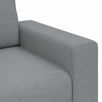Produktbild för Soffgrupp med dynor 2 delar Ljusgrå tyg