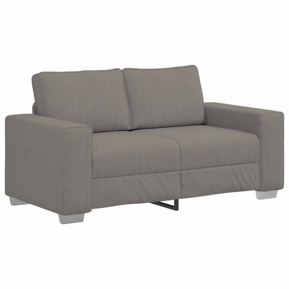 Produktbild för Loveseat soffa ljusgrå 160x77x82 cm manchestertyg