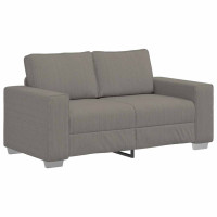 Produktbild för Loveseat soffa ljusgrå 160x77x82 cm manchestertyg
