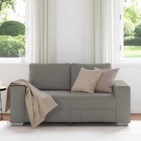 Produktbild för Loveseat soffa ljusgrå 160x77x82 cm manchestertyg