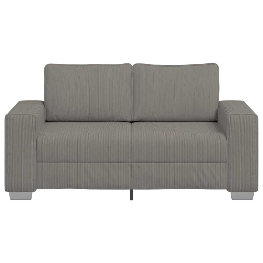 Produktbild för Loveseat soffa ljusgrå 160x77x82 cm manchestertyg