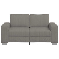 Produktbild för Loveseat soffa ljusgrå 160x77x82 cm manchestertyg
