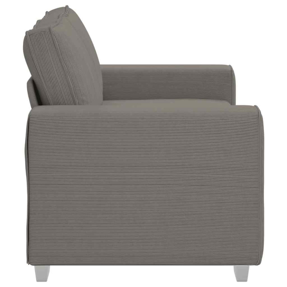 Produktbild för Loveseat soffa ljusgrå 160x77x82 cm manchestertyg