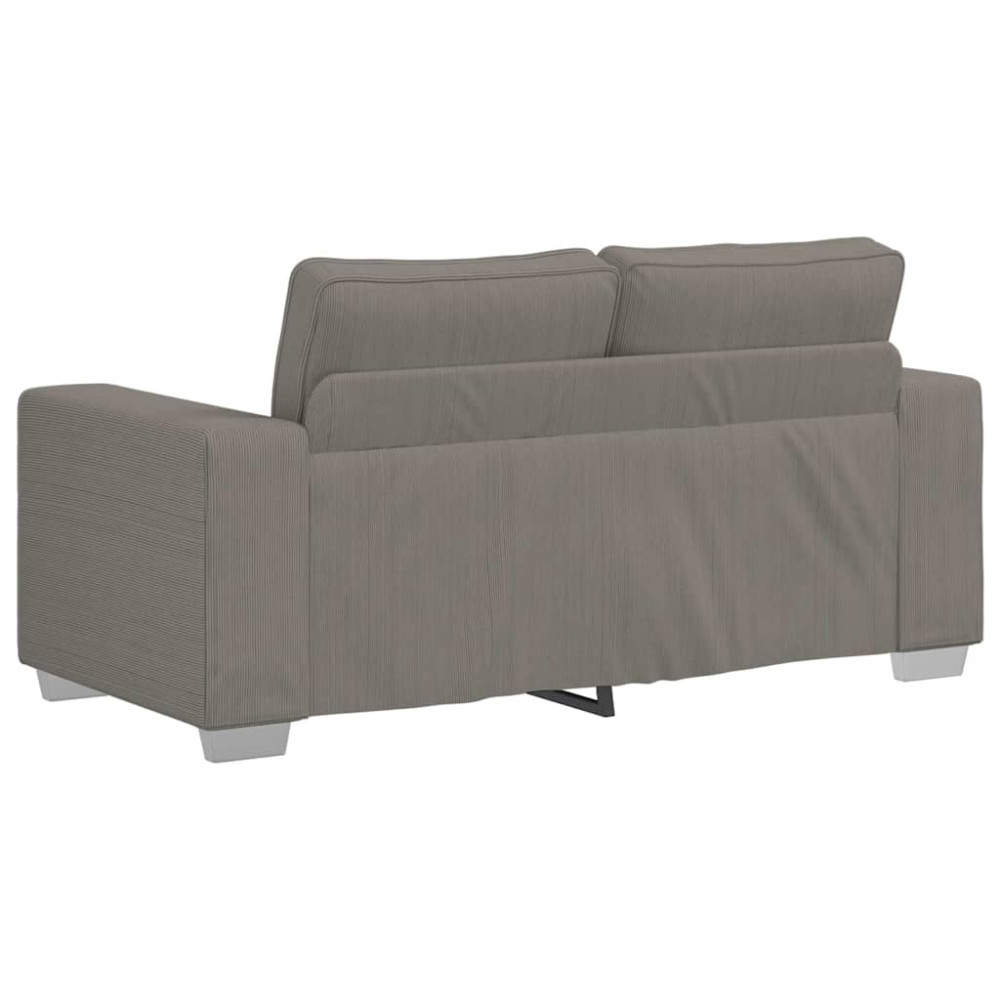 Produktbild för Loveseat soffa ljusgrå 160x77x82 cm manchestertyg