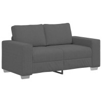 Produktbild för Loveseat soffa mörkgrå 160x77x82 cm manchestertyg