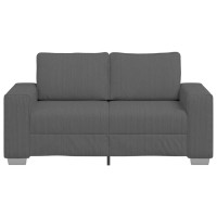 Produktbild för Loveseat soffa mörkgrå 160x77x82 cm manchestertyg