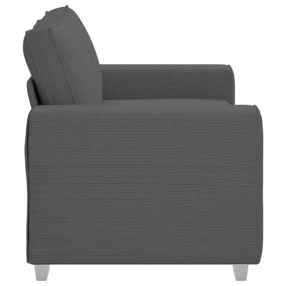 Produktbild för Loveseat soffa mörkgrå 160x77x82 cm manchestertyg