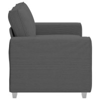 Produktbild för Loveseat soffa mörkgrå 160x77x82 cm manchestertyg